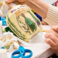 Serviettentechnik auf Glas Serviettentechnik auf Glas