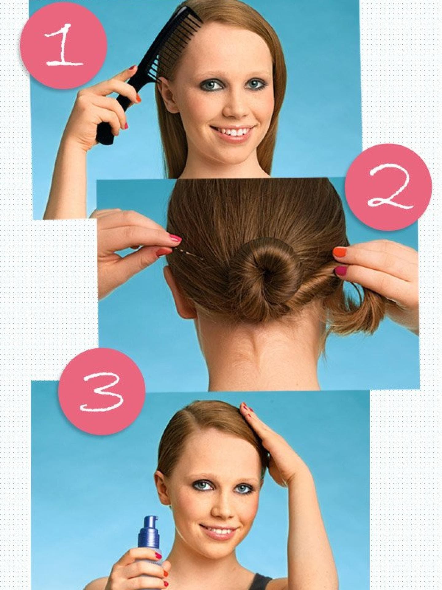 Hochsteckfrisur: Ballerina-Dutt Anleitung Hochsteckfrisur: Ballerina-Dutt Anleitung